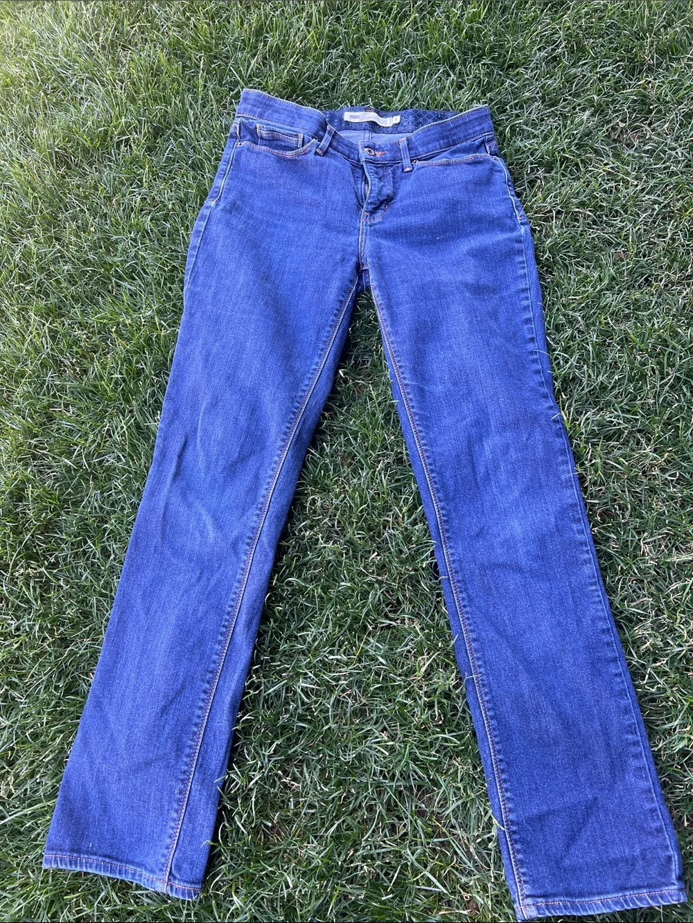 Levi’s Strauss Perfect Waist 525 Straight Leg Dark blue Jeans - very good . - Picture 1 of 6